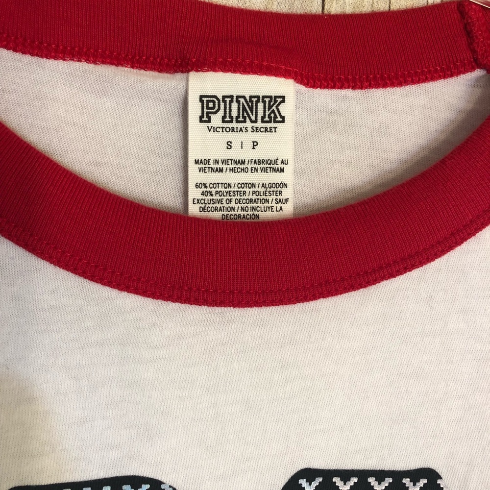 PINK Holiday Ringer Tee - Picture 4 of 6